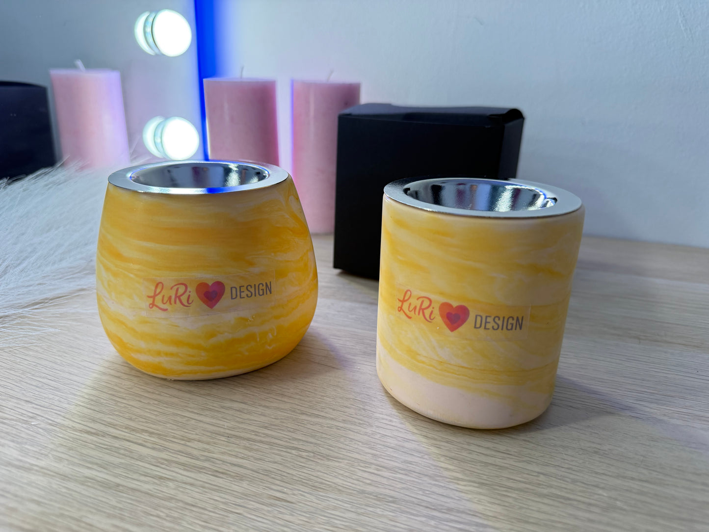 Duftwachsschmelzer Set (2 Stück) handgemacht aus Gießkeramik