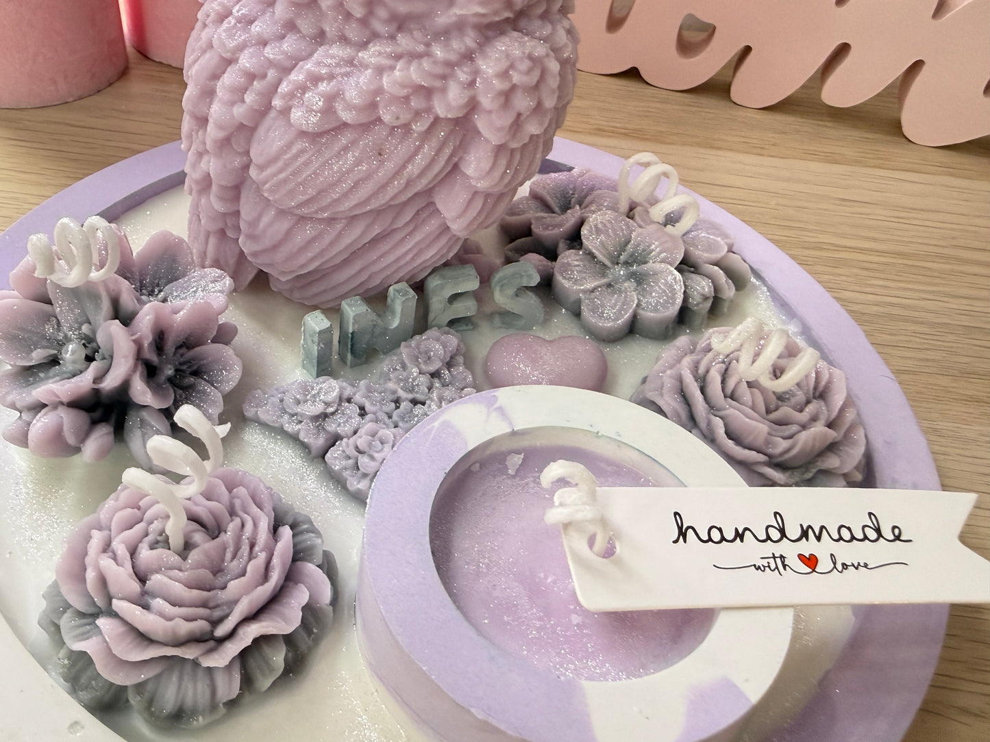 Personalized soy wax candle holder with name | Birthday gift