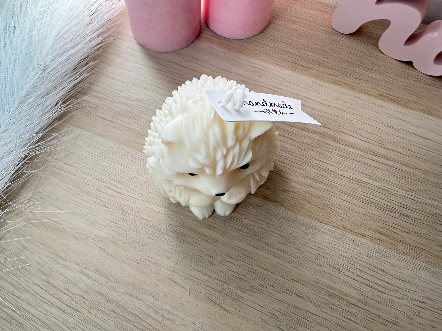 Igel-Kerze handgemacht – süße Tierkerze aus Sojawachs | mit Farbwunsch & Geschenkverpackung