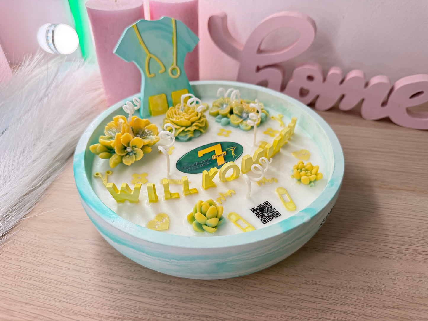 Individuelle Firmenschale – personalisierte Praxisschale mit Logo & Farbwunsch (22 cm)