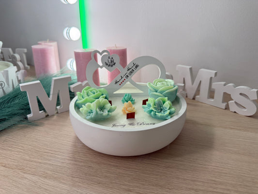 ♾️ Infinity-Schale „Hand in Hand ein Leben lang“ – personalisiertes Hochzeitsgeschenk – handgemacht, personalisierbar, hochwertige Deko