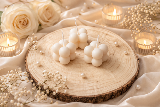 Bubble Kerze 4 cm – Handgemachte Mini Kerze als Geschenk oder Deko