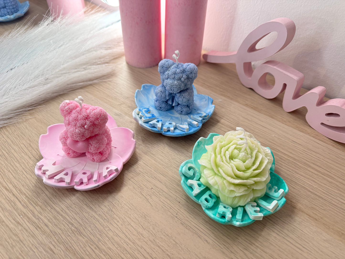 Rosa Mini-Blütenschale als Geschenk für Geburtstag, Taufe oder Hochzeit