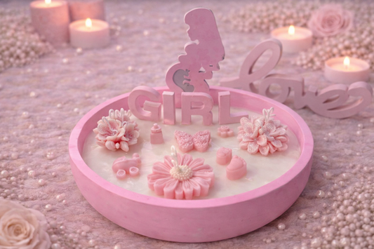 Personalisierte Babyshower Kerzenschale – Geschenk zur Geburt