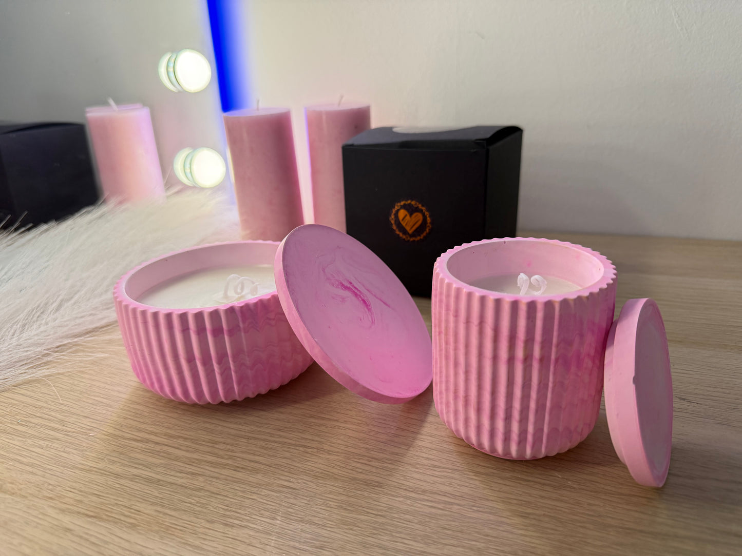Duftkerzen-Set mit Deckel – handgefertigt | stilvolle Geschenkidee & Deko