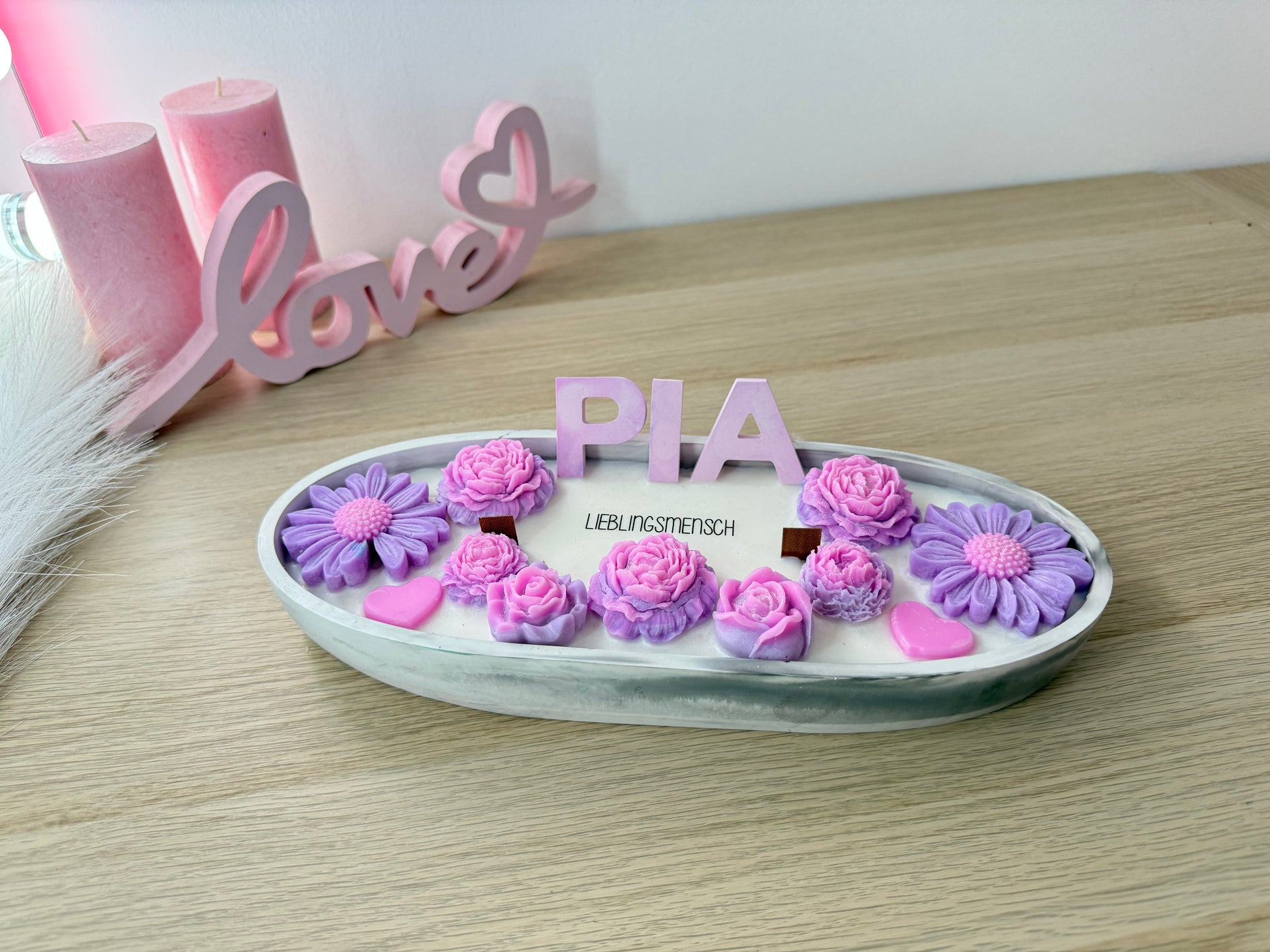 💜 „Lieblingsmensch“-Schale mit Namen | Handgemacht & Geschenkverpackt | Deko-Geschenk für Freundin, Tochter oder Mama – personalisierbares Geschenk – handgemacht, personalisierbar, hochwertige Deko