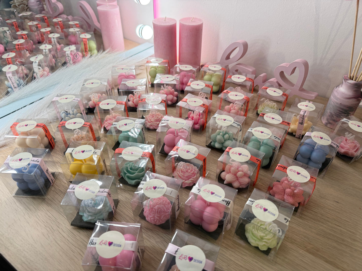 Bubble-Deko als Gastgeschenk verpackt – 5×5×5 cm Box