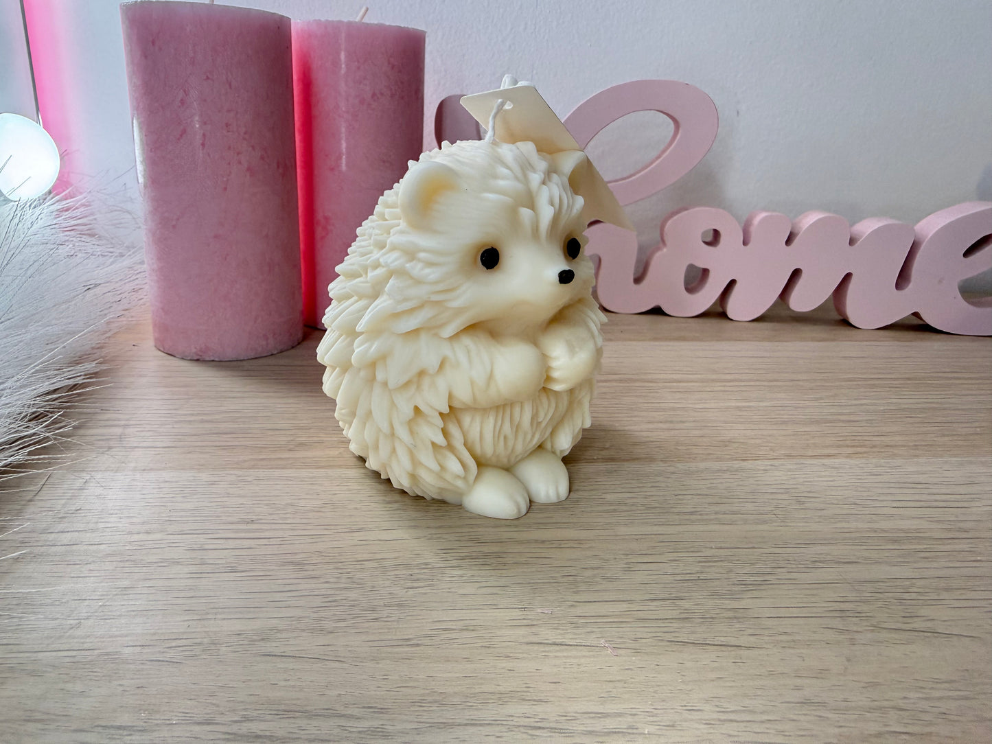 Igel-Kerze handgemacht – süße Tierkerze aus Sojawachs | mit Farbwunsch & Geschenkverpackung