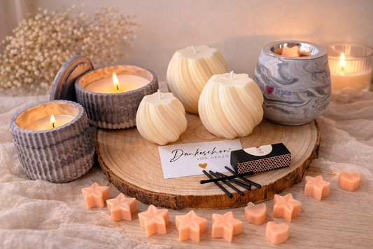 Geschenkset für Mitarbeiter und Kunden mit handgemachten Duftkerzen