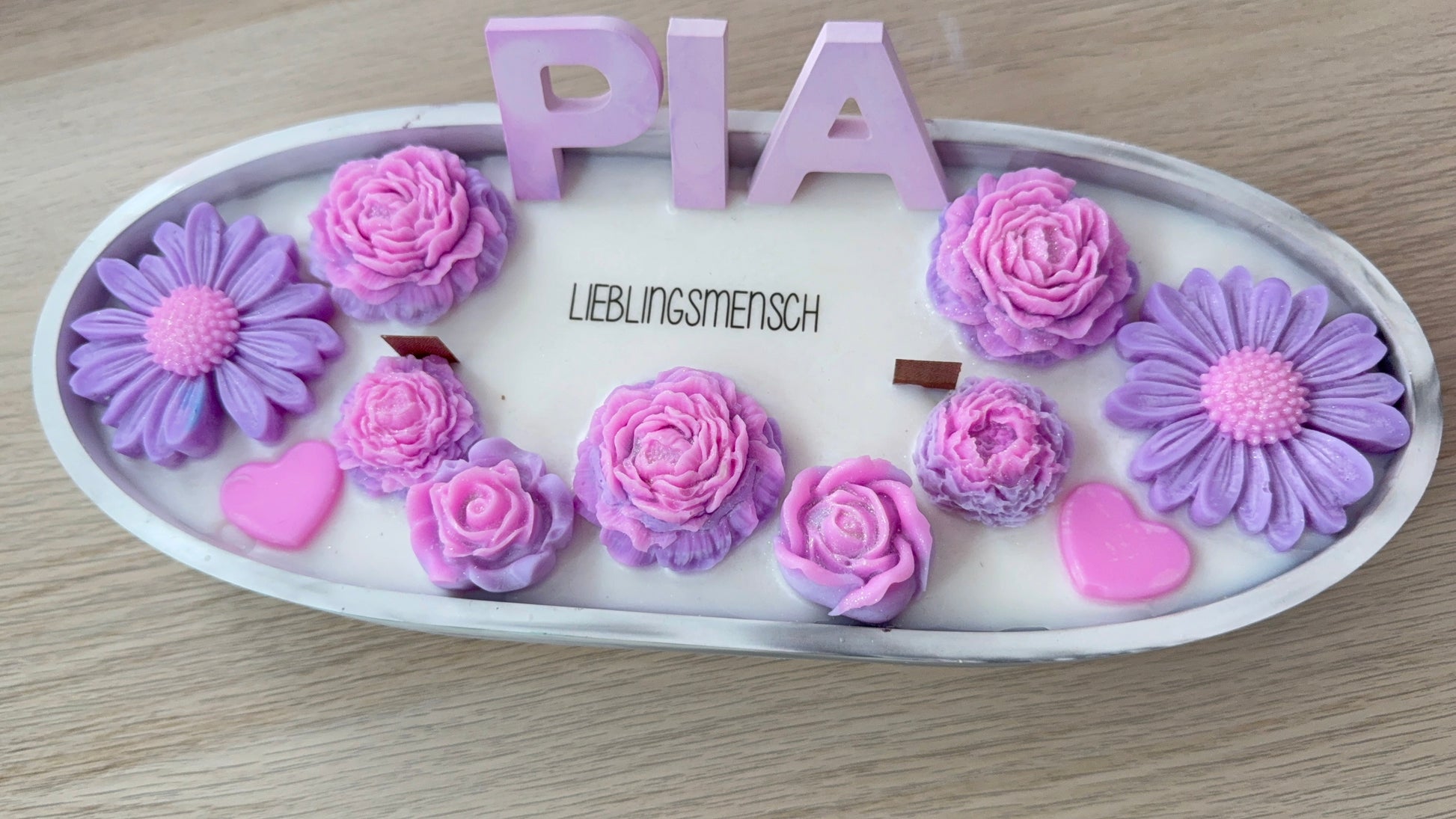 💜 „Lieblingsmensch“-Schale mit Namen | Handgemacht & Geschenkverpackt | Deko-Geschenk für Freundin, Tochter oder Mama – personalisierbares Geschenk – handgemacht, personalisierbar, hochwertige Deko