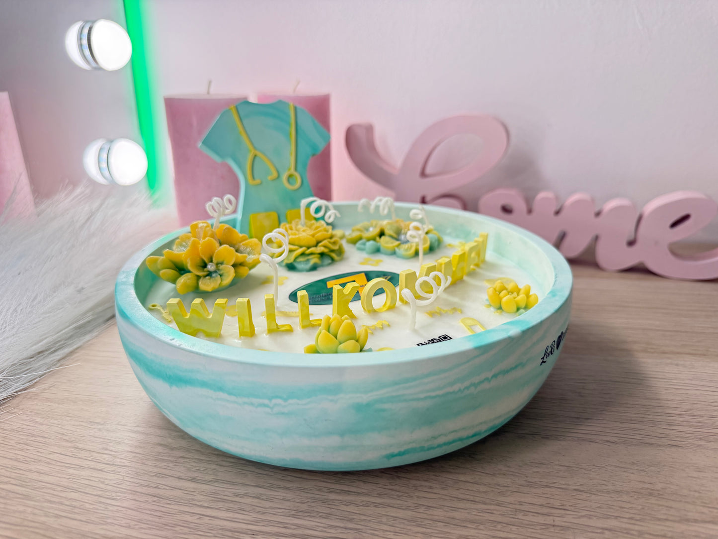 Individuelle Firmenschale – personalisierte Praxisschale mit Logo & Farbwunsch (22 cm)