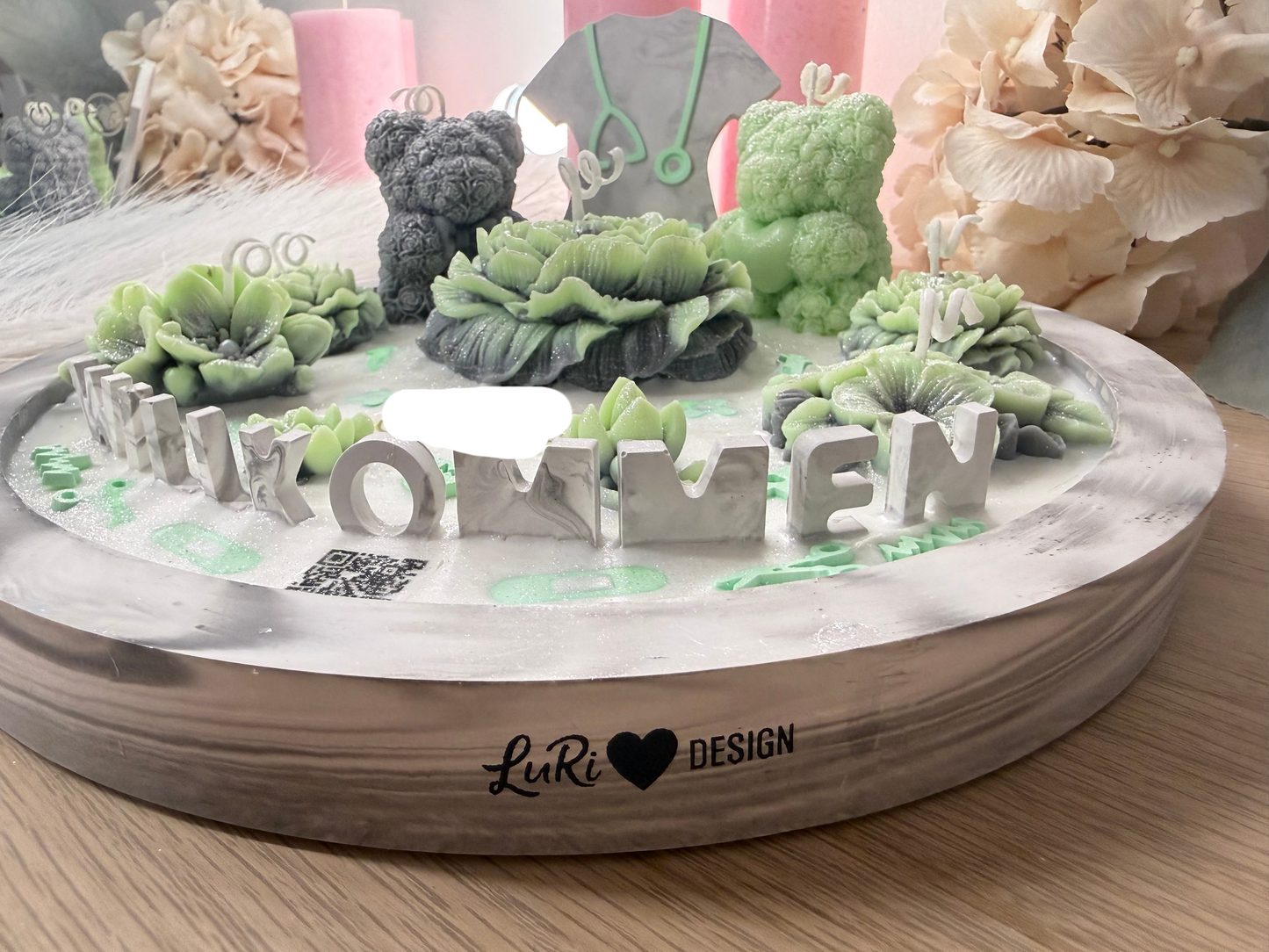 Personalisierte Firmenschale XXL– Willkommen-Deko mit Logo & Branchen-Design