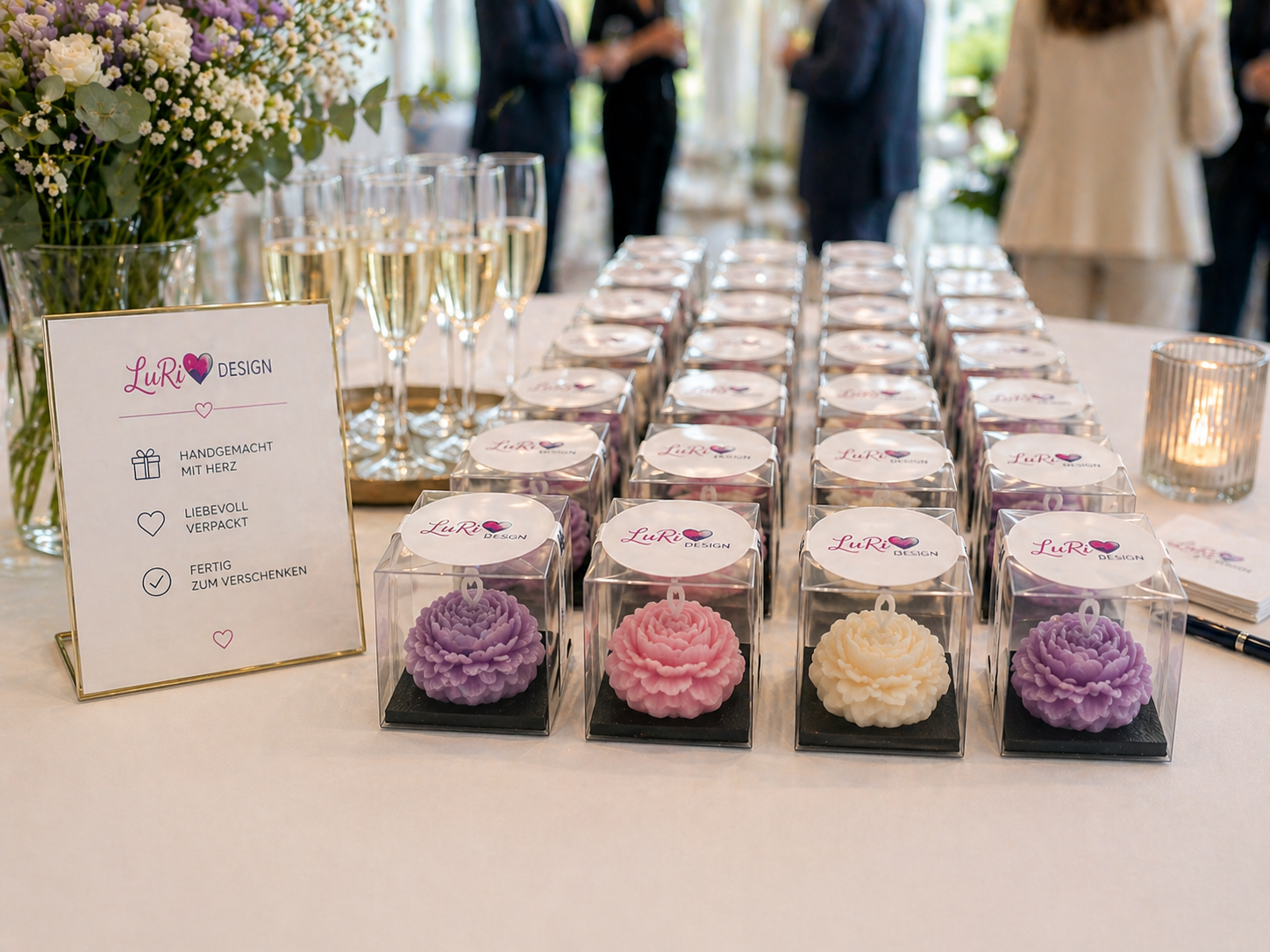 Personalisierte Gastgeschenke Kerzen für Firmen Events Mitarbeiter Kunden Geschenk