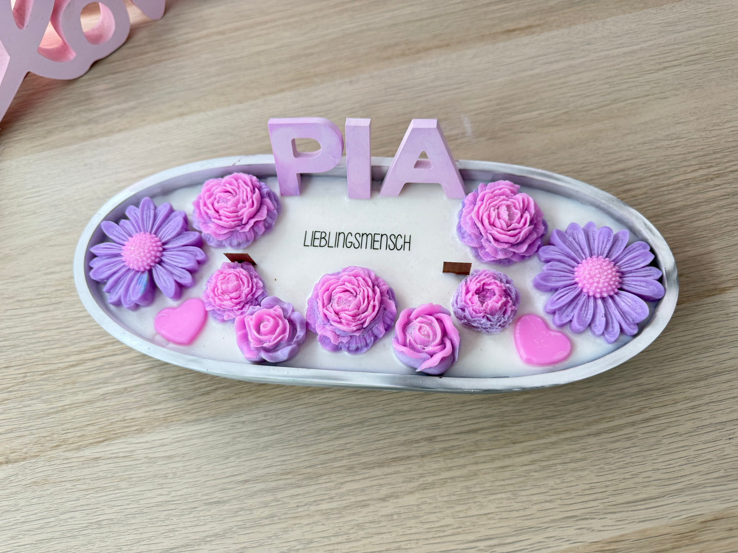 💜 „Lieblingsmensch“-Schale mit Namen | Handgemacht & Geschenkverpackt | Deko-Geschenk für Freundin, Tochter oder Mama – personalisierbares Geschenk – handgemacht, personalisierbar, hochwertige Deko