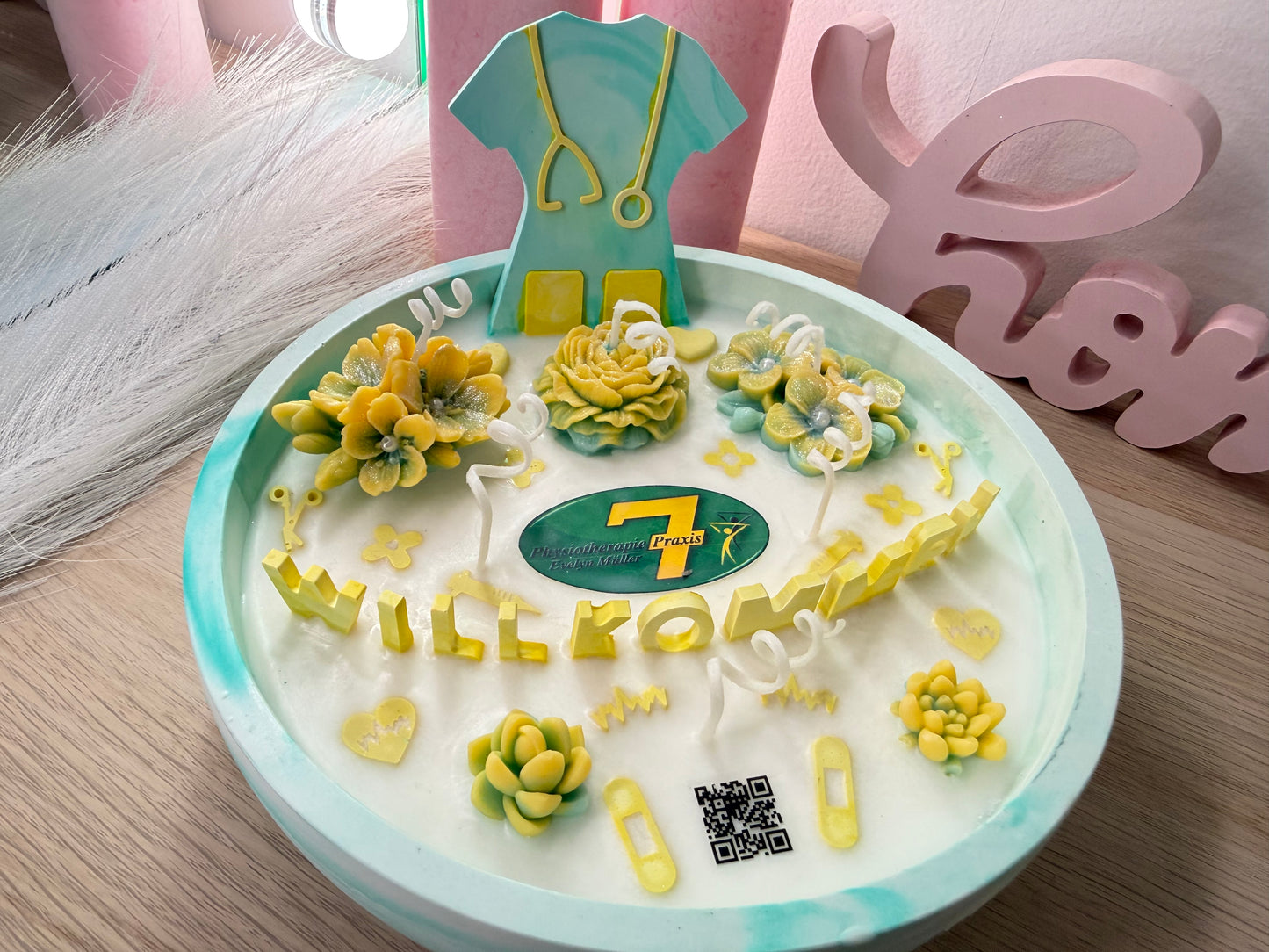 Individuelle Firmenschale – personalisierte Praxisschale mit Logo & Farbwunsch (22 cm)