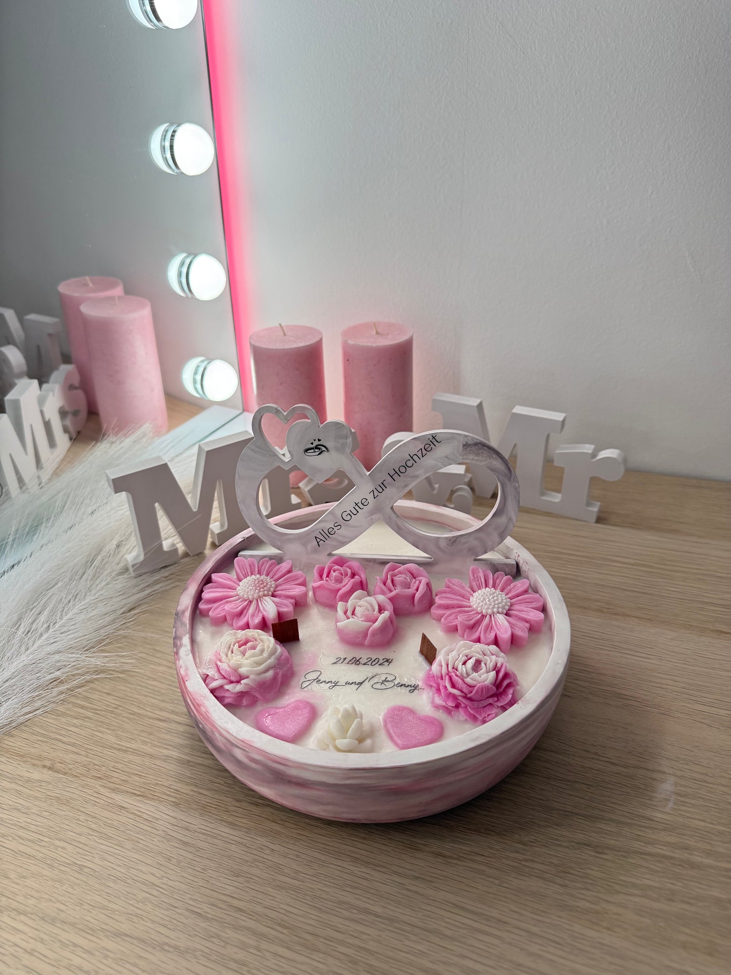 💍 Personalisierte Hochzeitsschale mit Infinity-Zeichen | Handgemacht & Geschenkverpackt | Hochzeitsgeschenk mit Namen & Datum – handgemacht, personalisierbar, hochwertige Deko