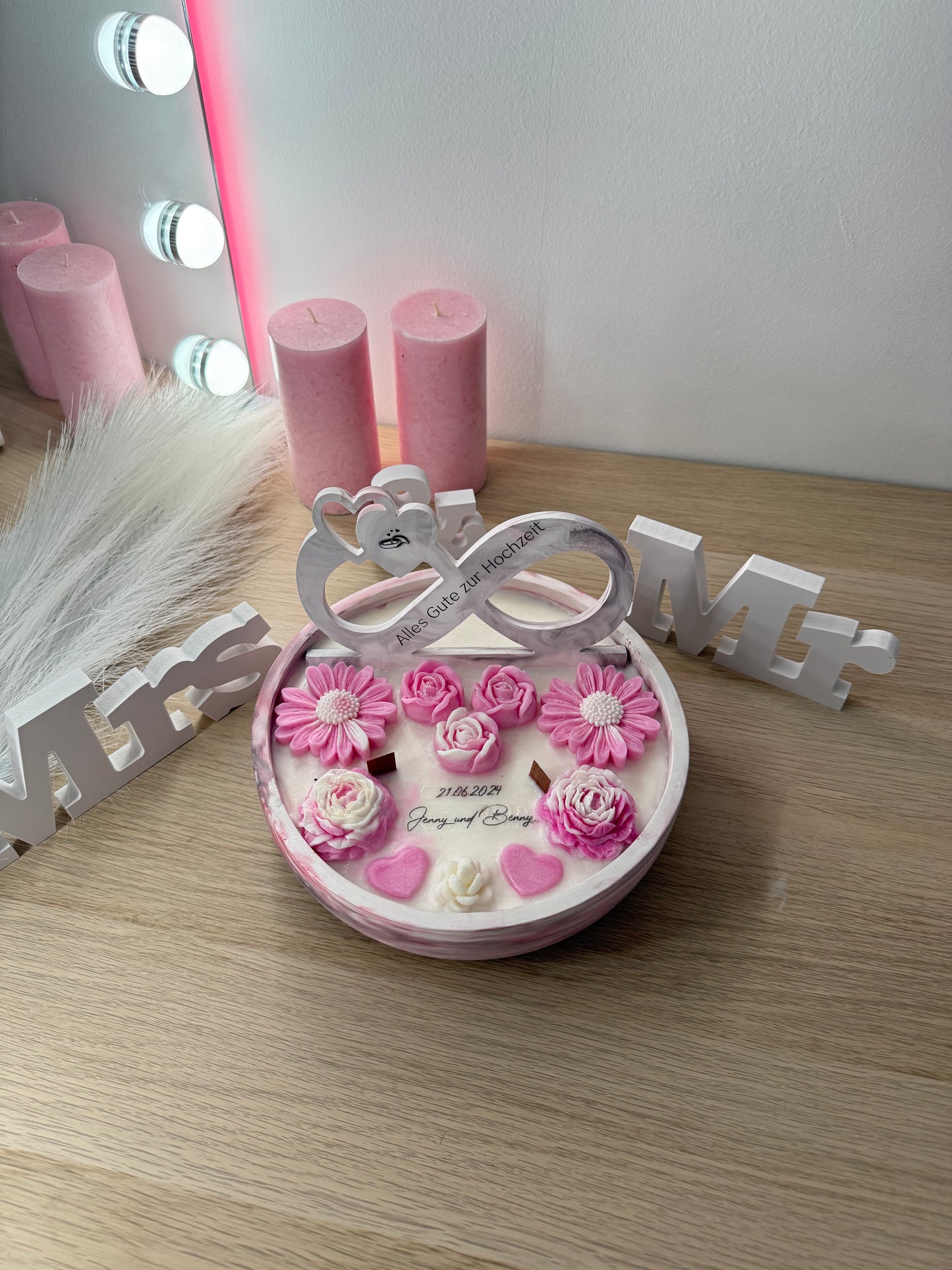 💍 Personalisierte Hochzeitsschale mit Infinity-Zeichen | Handgemacht & Geschenkverpackt | Hochzeitsgeschenk mit Namen & Datum – handgemacht, personalisierbar, hochwertige Deko