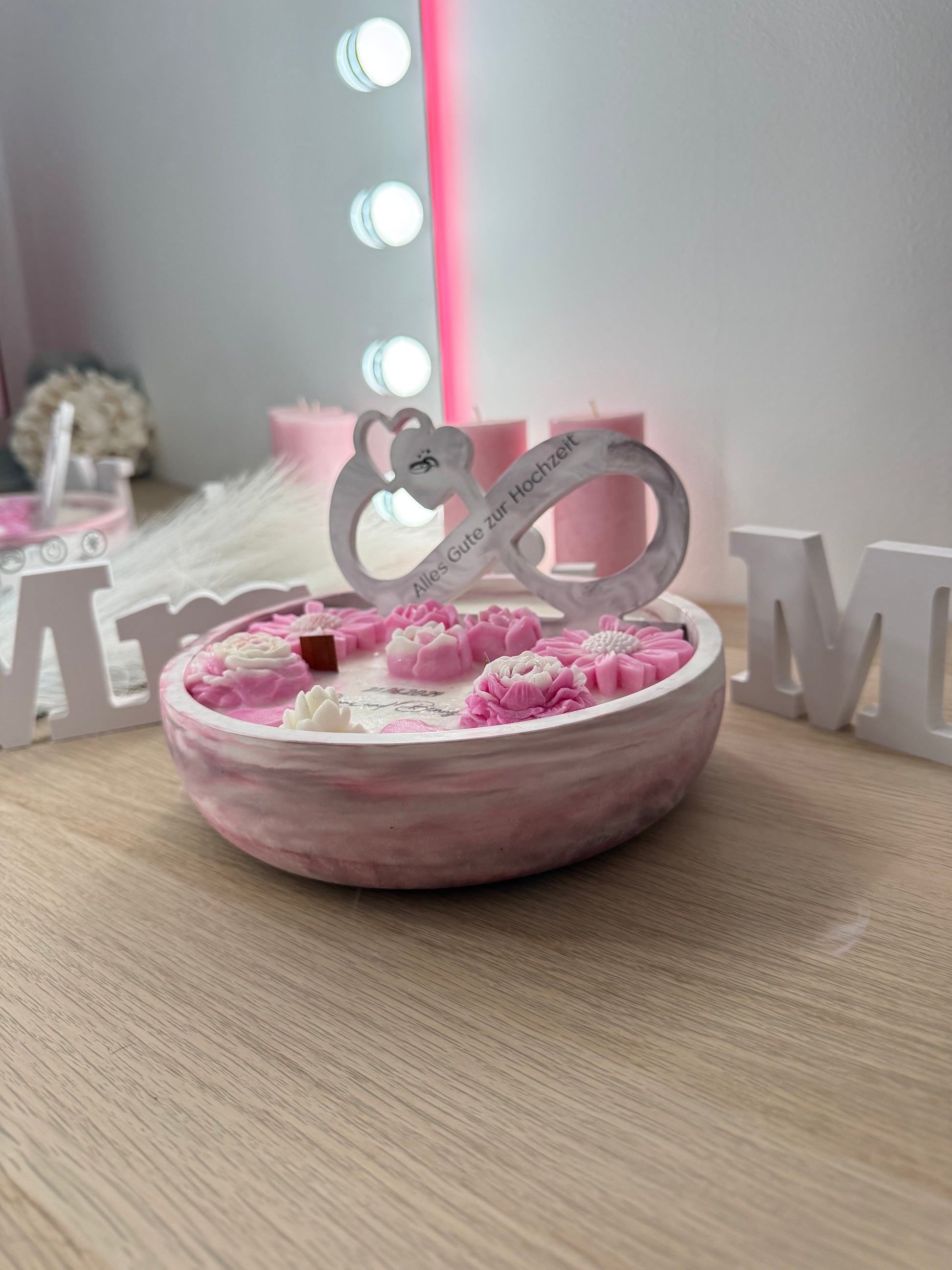 💍 Personalisierte Hochzeitsschale mit Infinity-Zeichen | Handgemacht & Geschenkverpackt | Hochzeitsgeschenk mit Namen & Datum – handgemacht, personalisierbar, hochwertige Deko