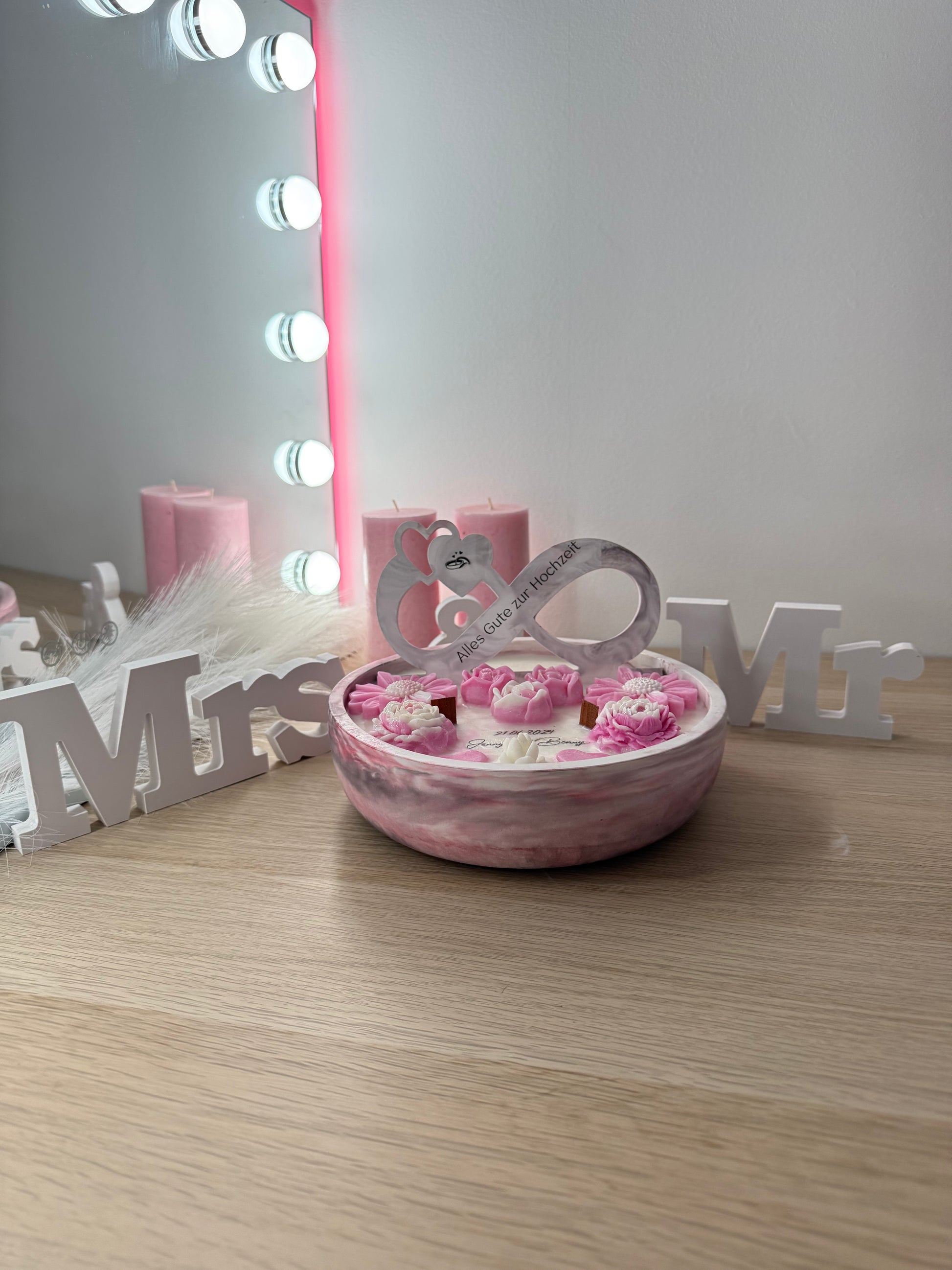 💍 Personalisierte Hochzeitsschale mit Infinity-Zeichen | Handgemacht & Geschenkverpackt | Hochzeitsgeschenk mit Namen & Datum – handgemacht, personalisierbar, hochwertige Deko