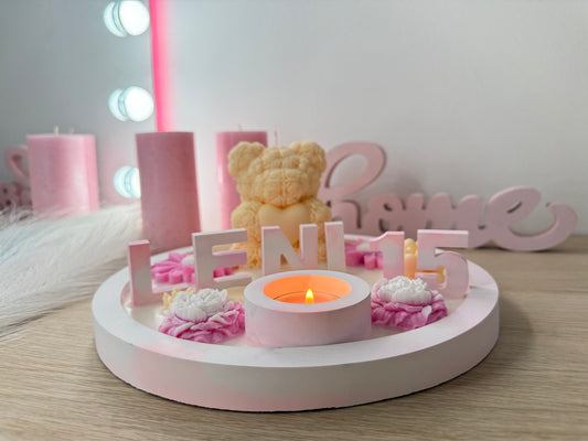 🧸 Personalisierte Premium Geburtstags-Schale mit Bärchen & Blumen | Handgemacht & Geschenkverpackt | Deko zum Geburtstag – handgemacht, personalisierbar, hochwertige Deko