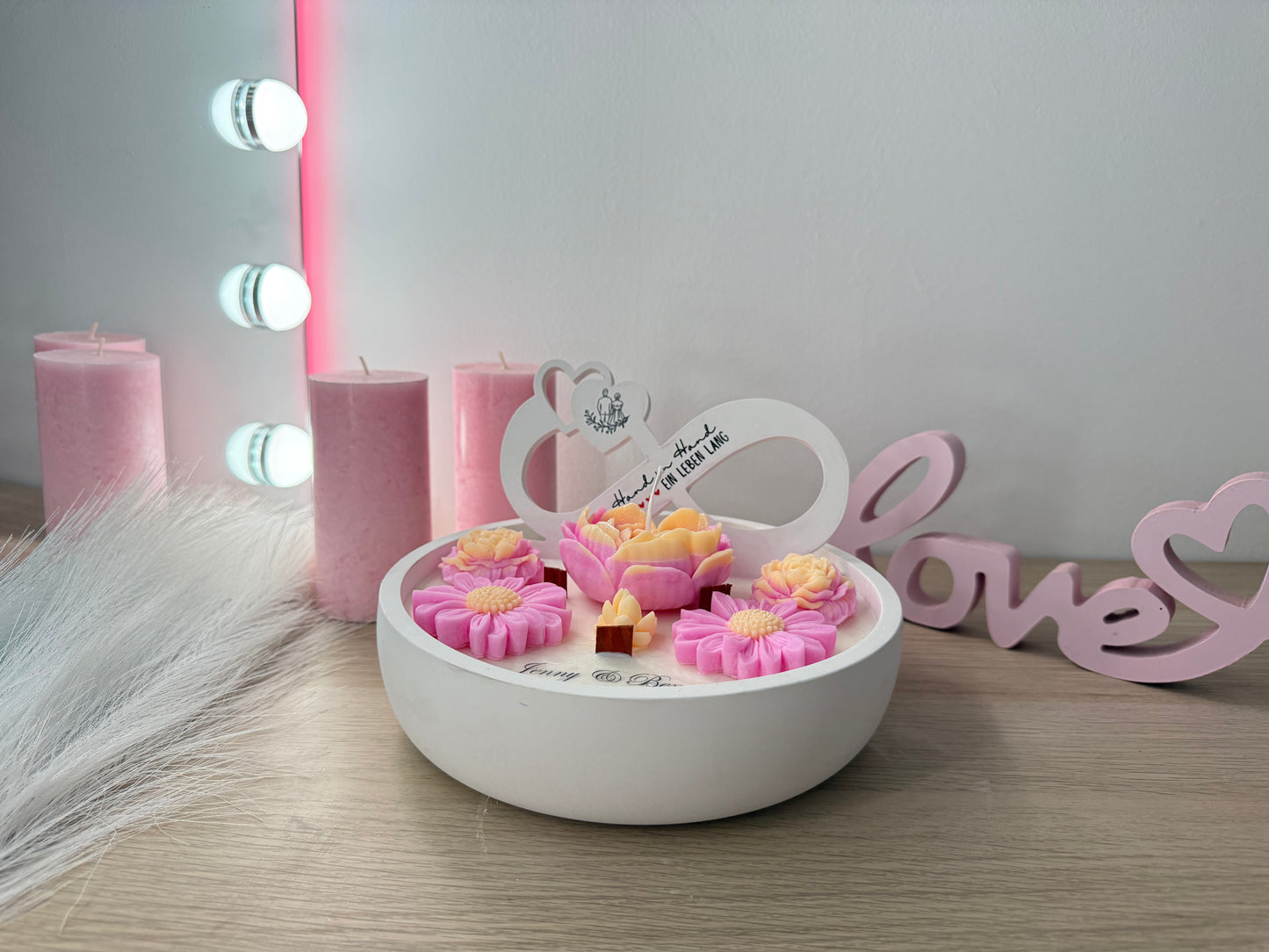 Personalisierte Infinity-Schale „Für die Ewigkeit“ – handgemacht, personalisierbar, hochwertige Deko