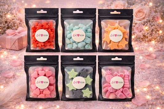Handgemachte Wax Melts in Herz-, Stern- und Figurenformen in stilvollen Verpackungen als besondere Geschenkidee